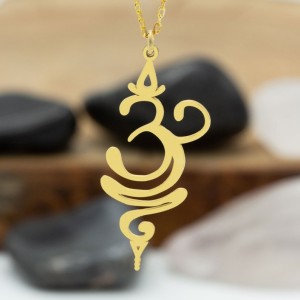 Handmade Breathe Necklace - 925 Sterling Silver Sanskrit Symbol Breathe - Symbol Necklace - Yoga Necklace - Sanskrit Jewelry - Best Gift