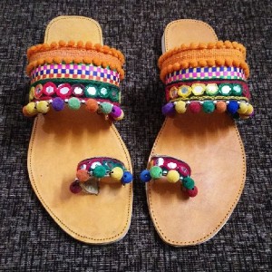 Women stitched footwear